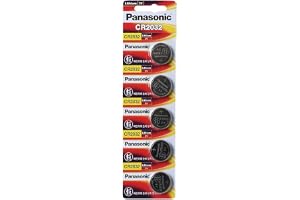 PANASONIC BATTERIES CR2032 LITHIUM BATTERY, 3V, COIN CELL (5 pieces)