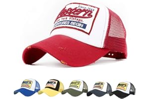 CheChury Czapka letnia pół siatki czapki dla mężczyzn kobiet haftowana czapka z daszkiem czapki na co dzień czapki hip-hopowe czapki typu trucker czapka sprana czapka