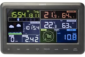 ECOWITT WS2910_C 6,8 tums Wi-Fi-färg LCD-skärmkonsol med touchknappar för utomhussensor WS69/WN67