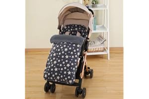 RUIXIA Baby Stars Print Footmuff Universal Baby Stroller Cosytoes Liner Soft Polar Fleece Buggy Padded Warm Thick Cotton Baby Sleeping Bag Newborn Windproof Blanket Swaddle Pram Wrap Quilt Infant Foot Muff
