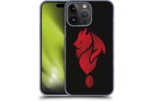 Head Case Designs Licenza Ufficiale AC Milan Logo Grafica Custodia Cover Dura per Parte Posteriore Compatibile con Apple iPhone 15 PRO Max