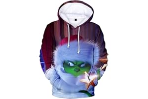YIMIAO Herren und Damen Weihnachten Christmas Hoodies Lustige kreative 3D Pullover Sweatshirt für Jungen Mädchen