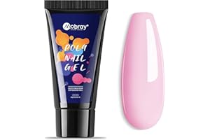 Mobray Poly Unghie Gel Rosa 60 ML Poly Nail Gel Acrylgel Unghie Ricostruzione, Acrigel Estensione Enhancement Builder Unghie Gel