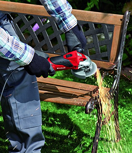 Einhell Winkelschleifer TE-AG 125/750 Kit (750 W, Scheiben-Ø 125 mm, Schlüssel im Zusatzhandgriff, inkl. Dia-Trennscheibe, Scheibenschutz, im Koffer) - 10