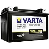 58010 Varta 508012008A514 Powersports AGM Motorradbatterie, 12 Volt - 8Ah, YTX9-BS