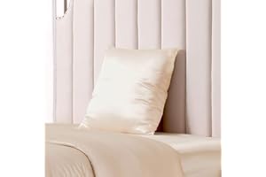 THXSILK 25 Momme Seide Kissenbezug für Haar und Haut - Maulbeerseide Kissenbezug - Hypoallergen mit Versteckter Reißverschluss - Pure Seide auf Beide Seiten … (Champagner, 80x80cm)