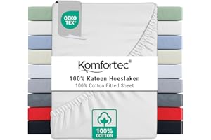 Komfortec Prześcieradło dżersejowe z gumką 160 x 200 cm, 100% bawełna, białe