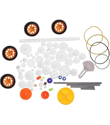 Risegun Zahnräder-Set – 85-teilig, Kunststoff, DIY-Motorgetriebe, Für Roboter, Fahrzeuge & Modellbau