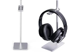 Desire2 Crescendo - Supporto da scrivania in alluminio per cuffie, accessorio essenziale per lavoro o gioco, supporto per telefono per scrivanie e scaffali, elegante accessorio per computer per casa o