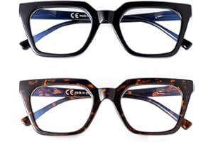 SKYWAY Übergroße Blaulichtfilter Brille Damen Herren,Stilvolle Retro Quadratische Computerbrille Blaulicht Brille Ohne Stärke,Blendschutz/UV-Schutz
