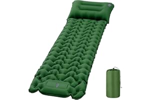 ‎DAMETAY Dametay Isomatte Camping Selbstaufblasend: 8cm Aufblasbare Matratze Camping luftmatratze mit Fußpresse Pumpe Ultraleicht Campingmatte für Outdoor Camping Wandern Backpacking