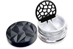 ‎LENSBIX Lensbix Kontaktlinsenbehälter Geometric. Erwachsenes Accessoire mit futuristischem 3D Deckeldesign. Das stilvolle Geschenk für alle die gerne Linsen tragen. (No23 weiß)