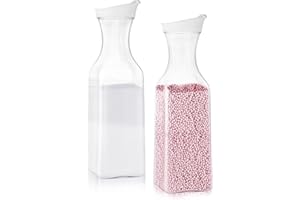 Puedno 2 Stück Waschmittel Aufbewahrungsbox 1.5 L, Wiederverwendbare Waschmittel Aufbewahrung, Waschpulver Aufbewahrungsbox, PET Waschmittelspender