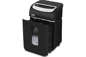 VidaTeco Cross-Cut Paper Shredder Heavy Duty, Commercial 25-Sheet Shreds Paper/Card/Staple/Clip Paper Shredder for Home Office Use, Security Level P-4 Jam Proof System 30L Pullout Basket and Wheels