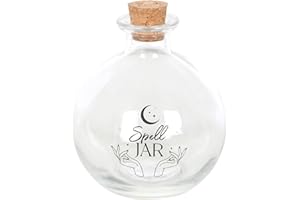 Something Different Wholesale Tarro de cristal de 10 cm con libro de recetas (idioma español no garantizado), amor, suerte, protección, hechizos de manifestación