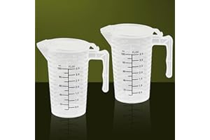 KYYGKY Messbecher 2 Messbecher 100ml Klarer Kunststoff Präzisions Messbecher Litermaß mit deckel Becherglas Becher zur Dosierung Waschmittel Dosierhilfe Flüssig