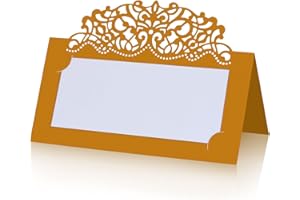 JUICFRU Gold Table Place Card 50pcs Name Places Cards for Table Birthday Wedding Party Gold Reserved Table Signs Purple Tent Place Cards for Table Setting Receptions Parties Celebrations (Gold)