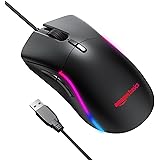 Amazon Basics Mini Ultralight Wired Gaming Mouse - 8500 DPI Optical Sensor with 6 Programmable Buttons