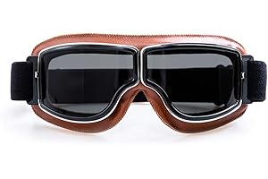 evomosa Motocross-Lederbrille über den Beschreibungen, offene oder halbe Gesichtsbrille, für Damen und Herren