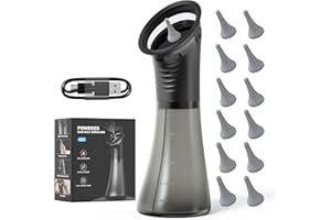 LAYHOU Pulitore Auricolare Elettrico, 2 in 1 per Doccia, Impermeabile IPX67, 2000 mAh, Schermo LED, 3 Modalità di Pulizia e 12 Inserti Auricolari per Adulti e Bambini