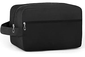 HZZYCER Toiletry Bag for Men Large Travel Wash Bag Water-Resistant Gym Shaving Organiser Bag, Shower Bathroom Makeup Bag with Handle (Black)