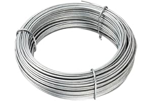AMAGABELI GARDEN & HOME Amagabeli Garden Home 2.2MM Fil de Fer de Jardin Galvanisé - Poids 5KG - Fil de Tension Rouleau de Fil Fer Métallique Enduit pour Clôture WR2 DA098