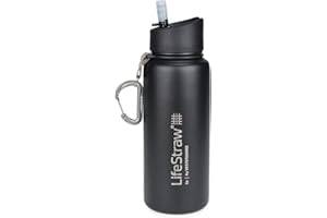 LifeStraw Go 2-Stage Filter Bottle Unisex-Adult, Black, 710 ml