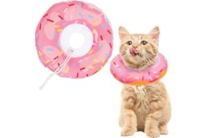 JYNVO Collar Isabelino Gatos 1 Pieza Collar de Protección Anti - Mordedura para Gato Talla M Rosa（Protección Diaria para Gatos, Adecuado para Circunferencia de Cabeza 17-27cm ）