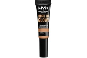‎NYX PROFESSIONAL MAKEUP NYX Professional Makeup Born to Glow Radiant Concealer, Schillerndes Finish, Reduktion von Augenringen, Highlighten und Contouring, Vegane Formel, Farbton: Neutral Buff