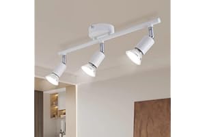 Lichtmaler Lampa sufitowa LED 3-płomieniowe reflektory sufitowe GU10 Obrotowa 330°Przemysłowa lampa sypialnia Jadalnia bez żarówek