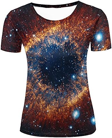 Mens Womens T Shirt 3D Printed Graphic Shirt Universe Galaxy Swirl Short Sleeve Shirts Summer Casual Tops Tees XL