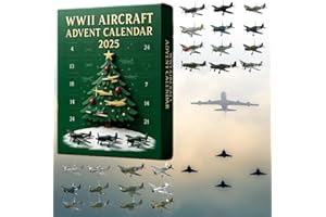 GENERIC WW2 Aircraft Advent Calendars 2025, 24 Days WW2 Fighter Jets Ornaments Christmas Countdown Calendar, World War II Airplane Pendant Advent Calendars, World War II Air Fighter Christmas Tree Decorations