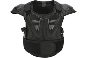 MASYOSH Motorrad Reitpanzer Weste Komfortable Radfahren Brust Rücken Schutz für Kinder Kinder
