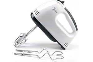 YOPOTIKA Batteur Electrique Cuisine, Mini Fouet Electrique, Fouet éLectrique En Acier Inoxydable à 7 Vitesses Avec 2 Batteurs à HéLice Pour La Cuisson De GâTeaux De Cuisine, PâTes