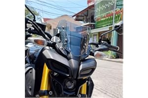 allroundsupplier Accessoires Moto pour MT-15 MT15 2019 2020 2021 2022 MT-125 MT125 MT 15 125 Pare-Brise déflecteur Pare-Brise (Fumée légère)
