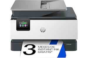 HP OfficeJet Pro 9120e, Impresora multifunción profesional de inyección de tinta A4 a color, copia, escáner, fax, Wi-Fi, impresión a doble cara automática, 22 ppm, 3 meses Instant Ink con HP+, Gris