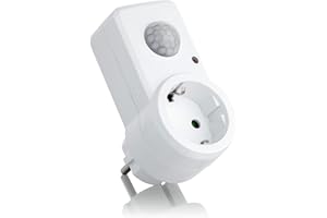 SEBSON - Adattatore con rilevatore di movimento PIR, presa programmabile, 1200 W, IP20