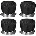 Turbine Roof Vent Cover House - Nopwer Roof Turbine Hoods Shield Canvas 20" x 20" 4Pcs Black