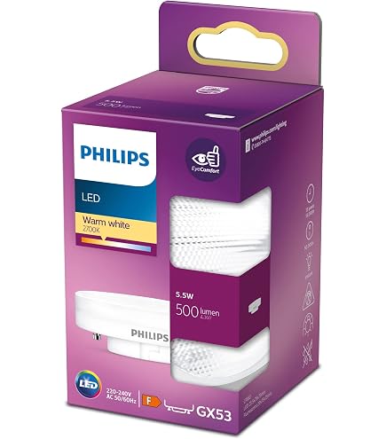 6er Pack GX53 LED Leuchtmittel – 7W, 3000K Warmweiß, 700 Lumen, Ersetzt 70W Halogen – Kein Flackern