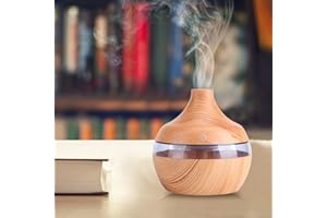 REGUN Umidificatore, 300ml USB LED Touch Grain Umidificatore Purificatore Diffusore Olio, Per Casa, Yoga, Ufficio, Spa, Camera Da Letto, Baby Room