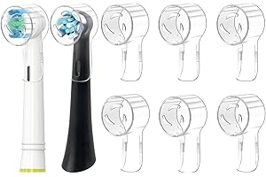 Kisstta Capuchons Brossette de Rechange pour Oral b IO Série - Protégez Vos Têtes de Brosse à Dents - Idéal pour Les Voyages et Une Meilleure Santé Bucco-Dentaire (Transparence)