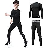 Leeboom Bambini Intimo Termico Set di Biancheria Termica Bambin Manica Lunga Funzionale E da Sci da Bambina E Bambino Traspir