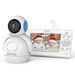 HOMIEE Baby Monitor Video da 5" HD Schermo a Colori,Supporta Fino a 4 Telecamere, 360 Visione, Connessione a 300m, Audio...