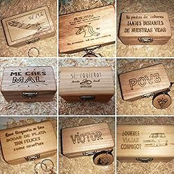 CAJA de MADERA PERSONALIZADA con grabado láser. VARIOS TAMAÑOS DISPONIBLES