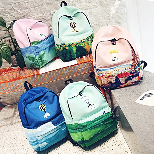 Preisvergleich Produktbild Kinder Schulrucksack Kreativer Tintenstrahl-Landschaftstier-Muster-S...