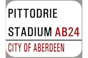 BIOPROCESS Aberdeen Pittodrie Metal Football St Sign Rounded Edges Outdoor Decoration Props Plaque Sign 8x12 inch