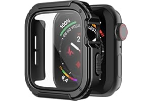 Recoppa Rugged Apple Watch Case 41mm with Screen Protector, Durable Military Grade Protective Cover for Apple Watch 9 8 7 (Black)