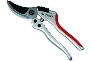 Tijera de Poda a Una Mano Pruning J463 - Ajuste Manual - Mango Ergonómico Bimaterial - Corte Bypass Muy Preciso - Resistente y Muy Ligera - Tijera de Jardinería Fabricada en Aluminio Forjado - Altuna