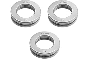 Othmro 51105 Rodamientos de bolas de empuje 25mm x 42mm x 11mm Acero cromado Dirección de balanceo unidireccional 3pcs