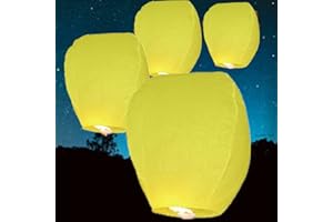 A Liittle Tree- 20 Eco-friendly Chinese Flying Sky Lanterns (Yellow)